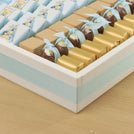 Baby boy teddy designed premium chocolate large leather tray
