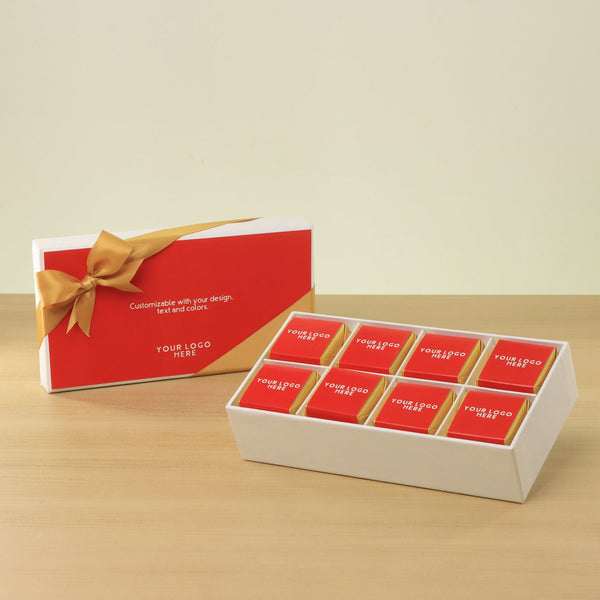 Set of 6 corporate customized premium chocolate 8P hard box