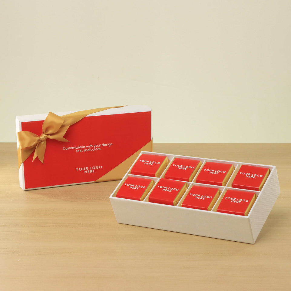Set of 6 corporate customized premium chocolate 8P hard box