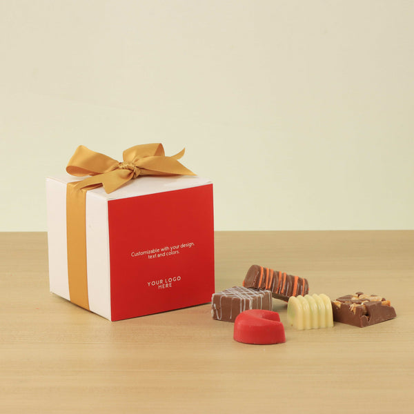 Set of 20 Corporate customized premium chocolate cube soft box