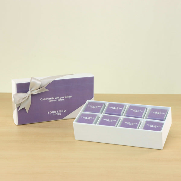 Set of 6 corporate customized premium chocolate 8P hard box