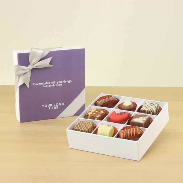 Set of 5 corporate customized premium chocolate 9P hard box
