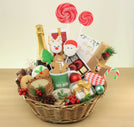 Season's greeting designed premium chocolate & sweets large basket