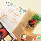 Season's greeting designed premium chocolate & sweets large basket