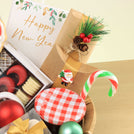 Season's greeting designed premium chocolate & sweets large basket