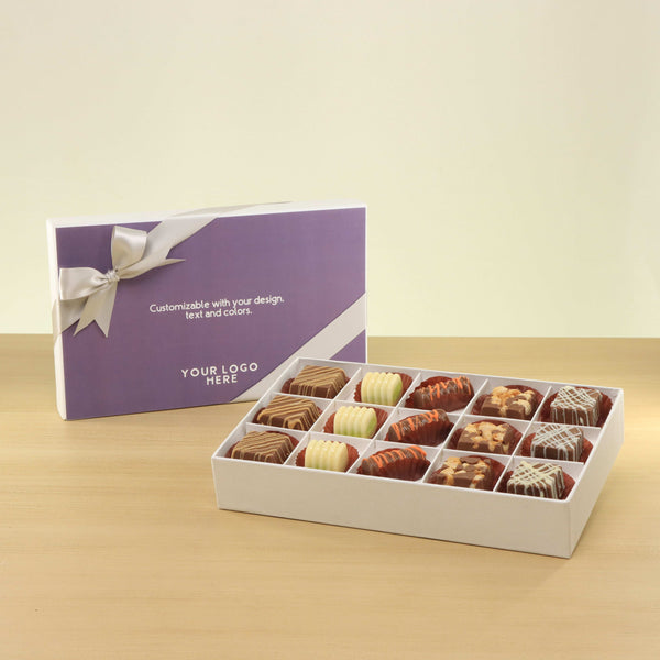 Set of 4 corporate customized premium chocolate 15P hard box