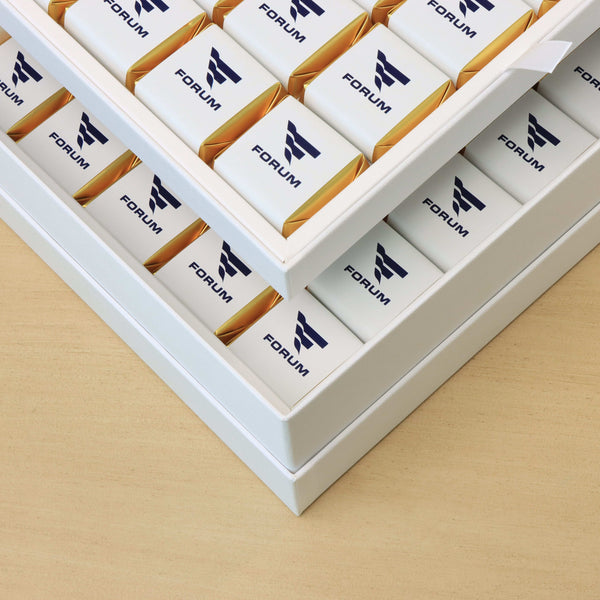 Corporate customized premium chocolate 2-layer hard box