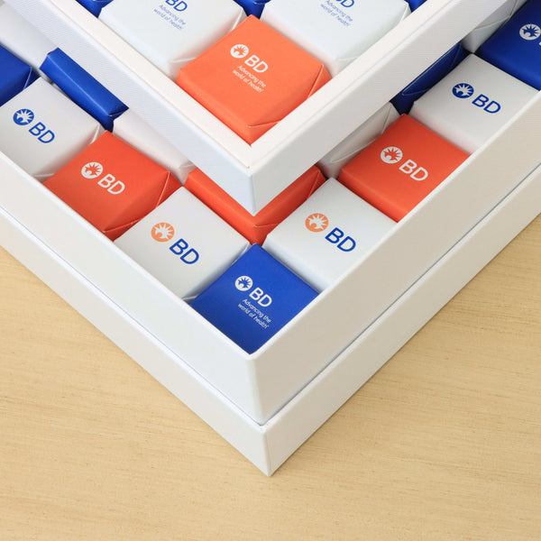 Corporate customized premium chocolate 2-layer hard box