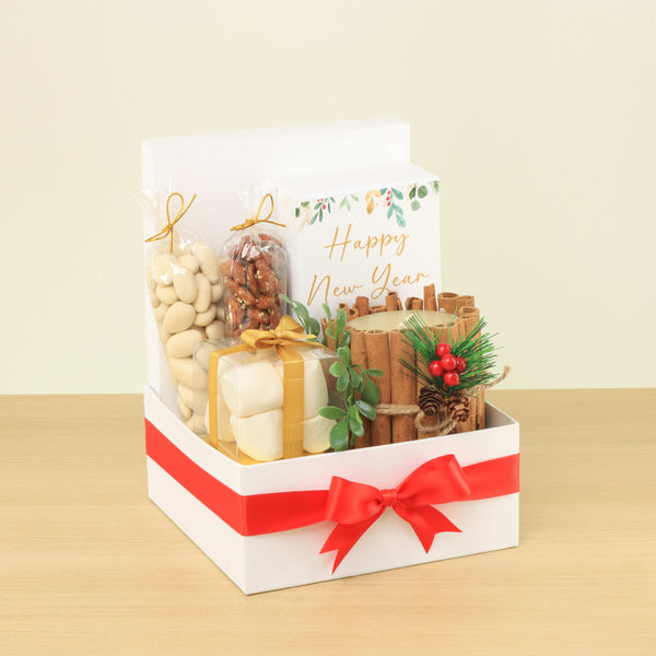 Happy New Year designed premium chocolate & sweets medium hamper