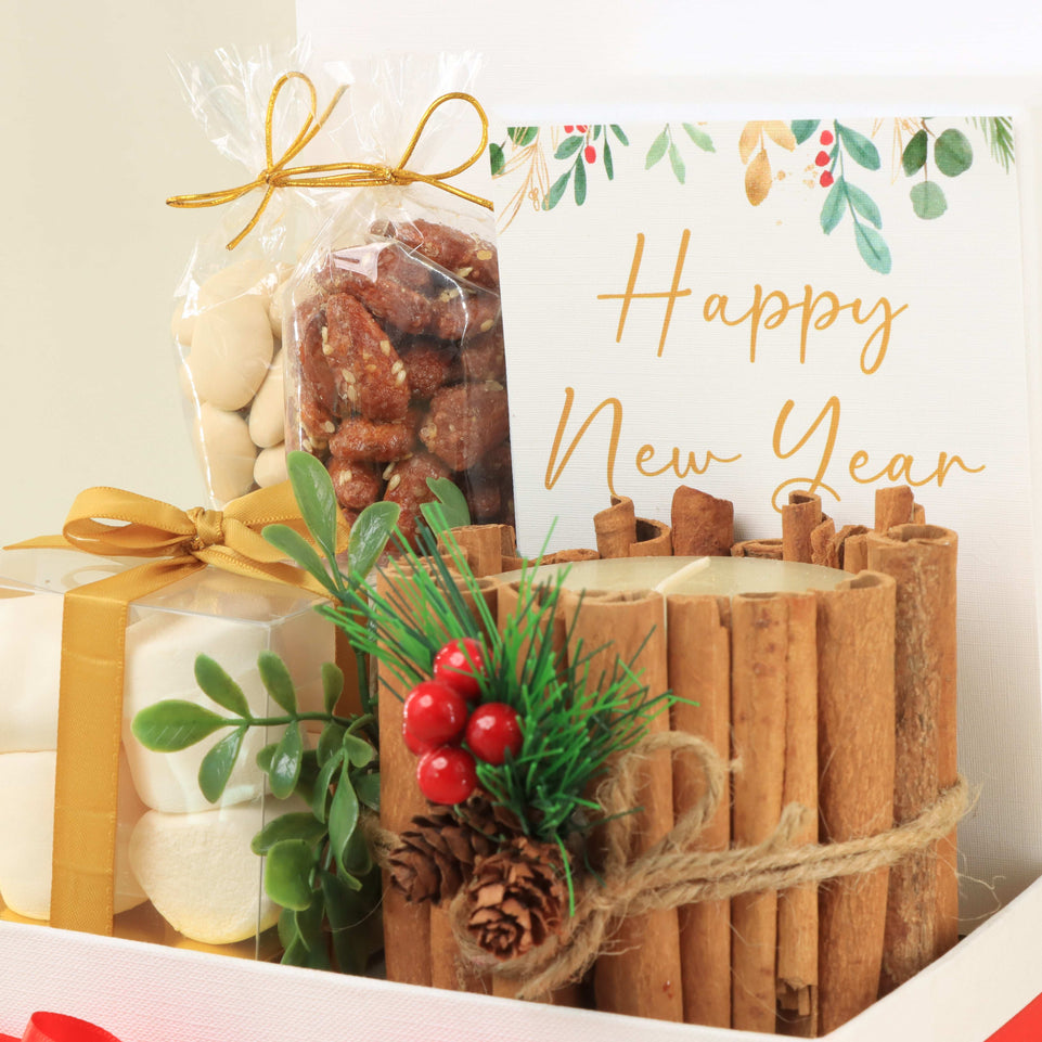 Happy New Year designed premium chocolate & sweets medium hamper