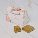 Set of 20 Bridal personalized chocolate triangle box