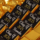 Graduation personalized & decorated chocolate leather large tray