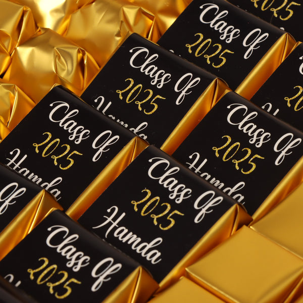 Graduation personalized & decorated chocolate leather large tray