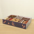 Corporate customized Ramadan designed premium chocolate & dates large acrylic tray with cover