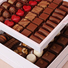 Heart designed valentine design 2-layer chocolate hard box