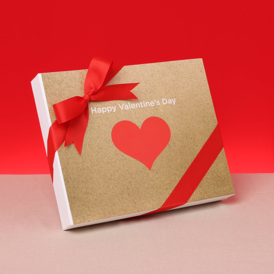 Rustic red heart valentine design 20-pieces hard box