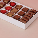 Red heart valentine designed 15-pc chocolate hard box