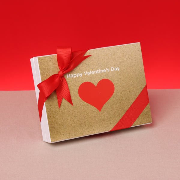 Red heart valentine designed 12P chocolate hard box