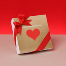 Red heart valentine designed 9-pc chocolate hard box