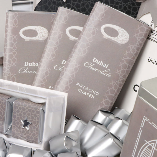 Premium chocolate & sweets , dubai chocolate large basket