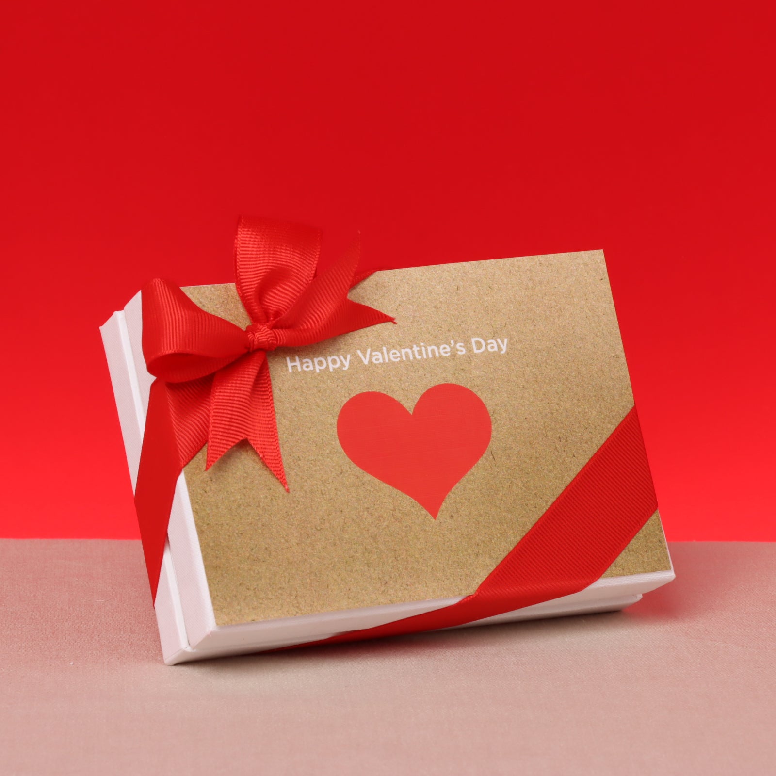 Set of 8 red heart valentine design chocolate 6-pc hard box giveaway