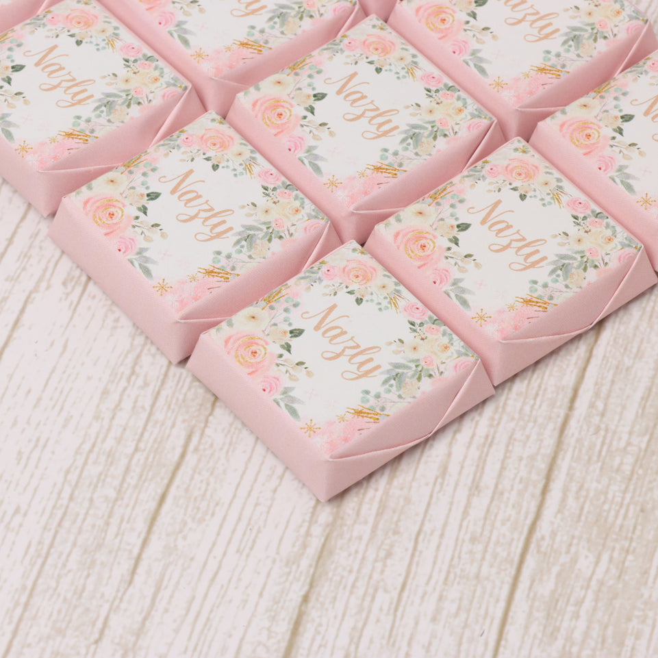 Baby girl flower designed chocolate
