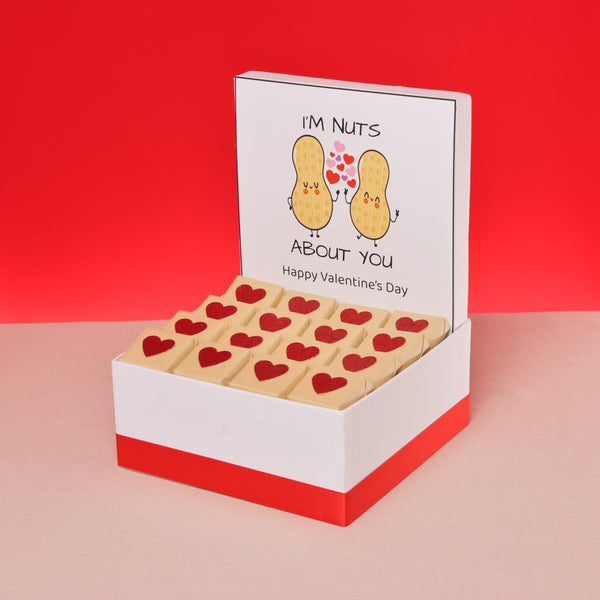 I'm nut's about you valentine designed chocolate medium hamper