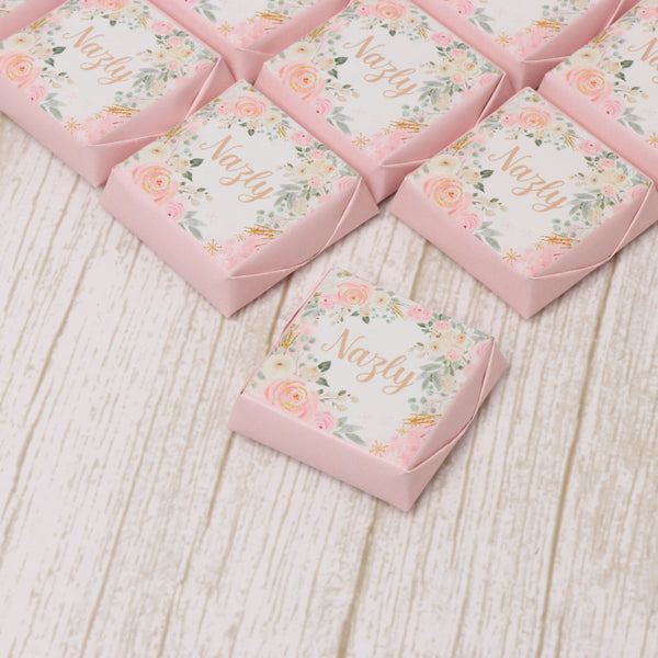 Baby girl flower designed chocolate