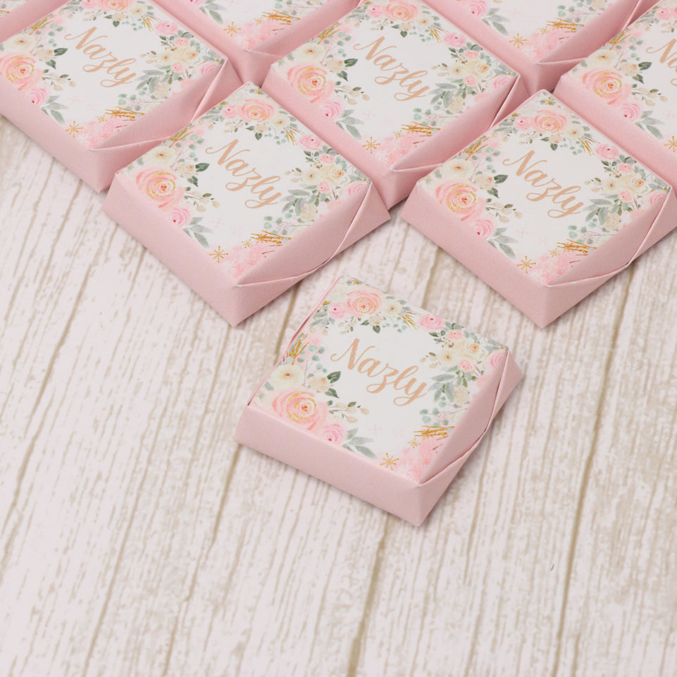 Baby girl flower designed chocolate