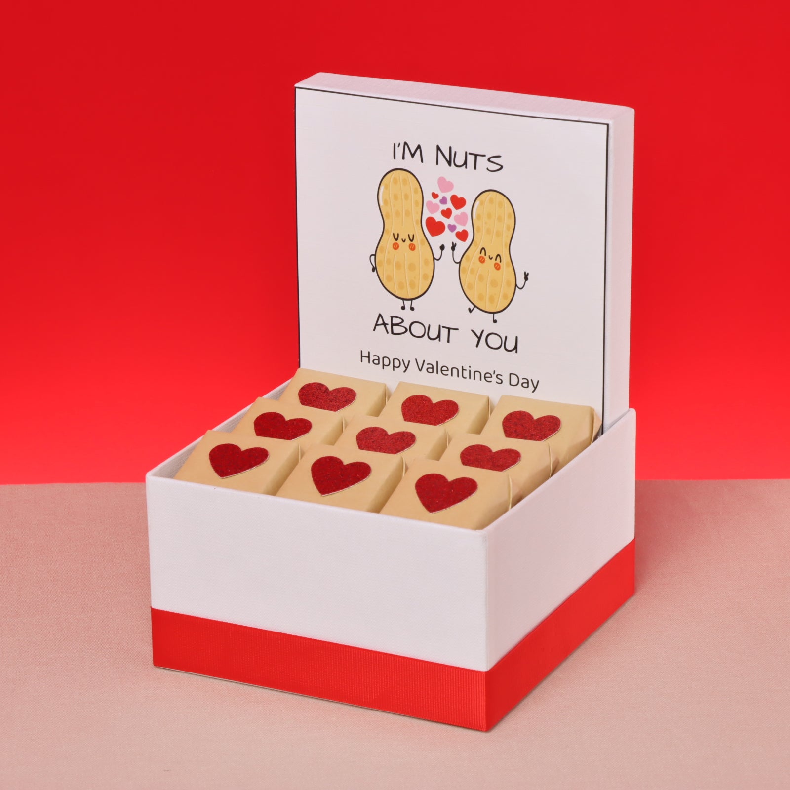 I'm nut's about you valentine designed chocolate small hamper
