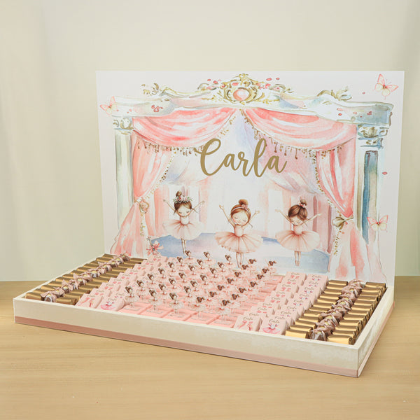 Baby girl customize tray Ballerina  theme design with acrylic backdrop