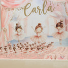 Baby girl customize tray Ballerina  theme design with acrylic backdrop