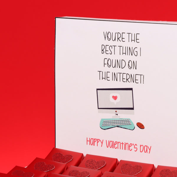 You're the best thing I found on the internet "valentine" design chocolate medium hamper