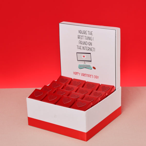 You're the best thing I found on the internet "valentine" design chocolate medium hamper