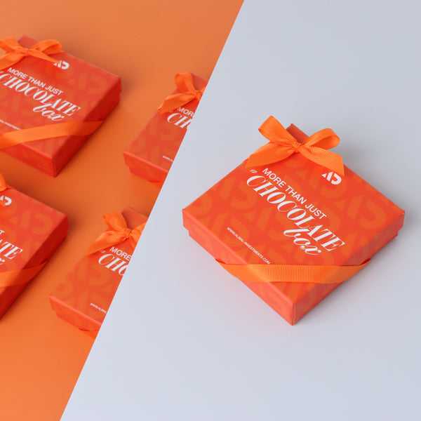 Corporate branded premium chocolate coated dates customized printed hard box