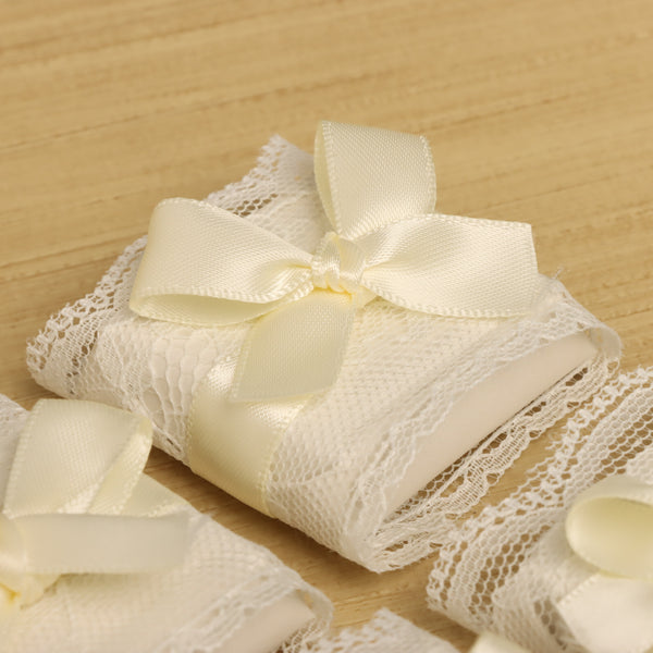 Bridal lace ribbon decorated chocolate