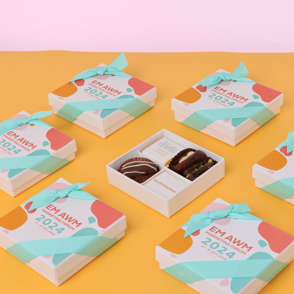 Set of 20 Corporate customized chocolate & dates hard box