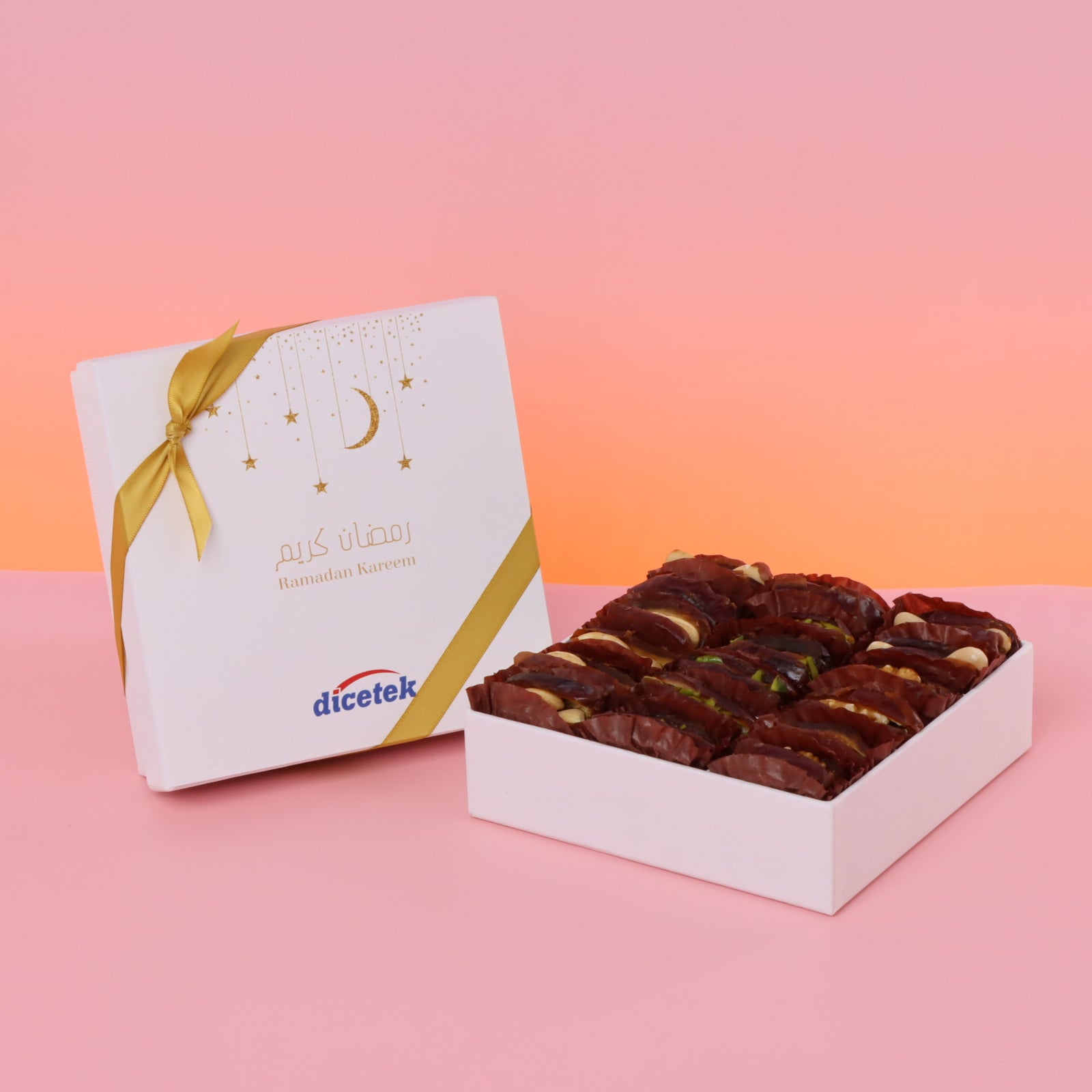 Set of 3 Ramadan Kareem corporate  customized dates hard box