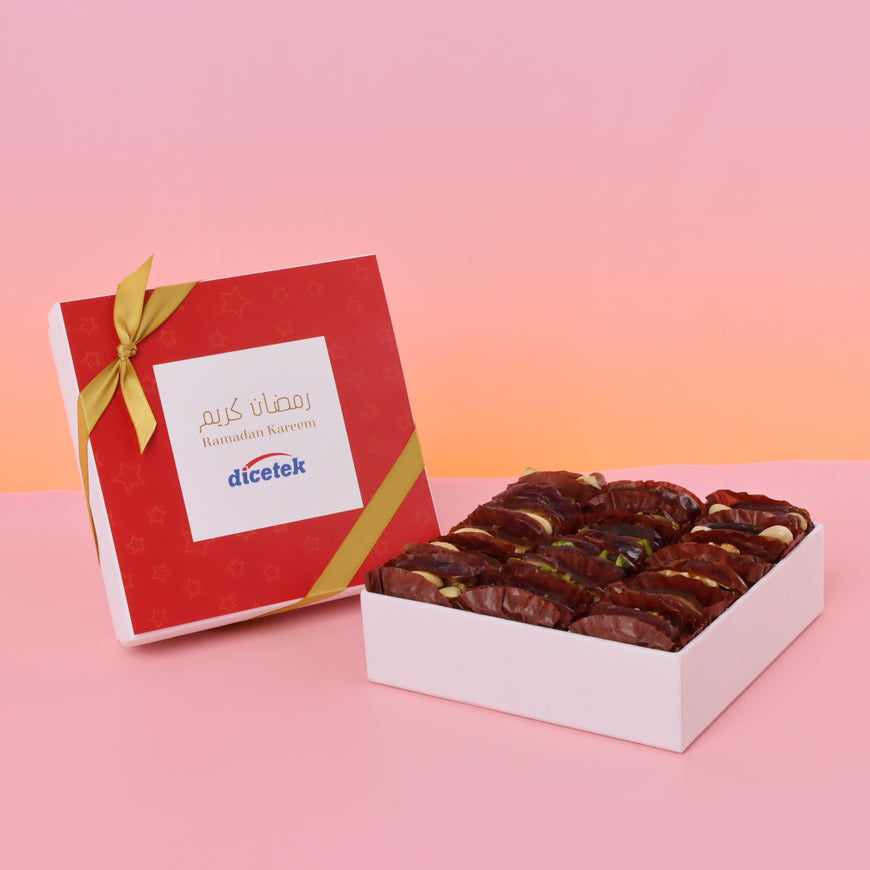 Set of 5 Ramadan kareem corporate  customized dates hard box