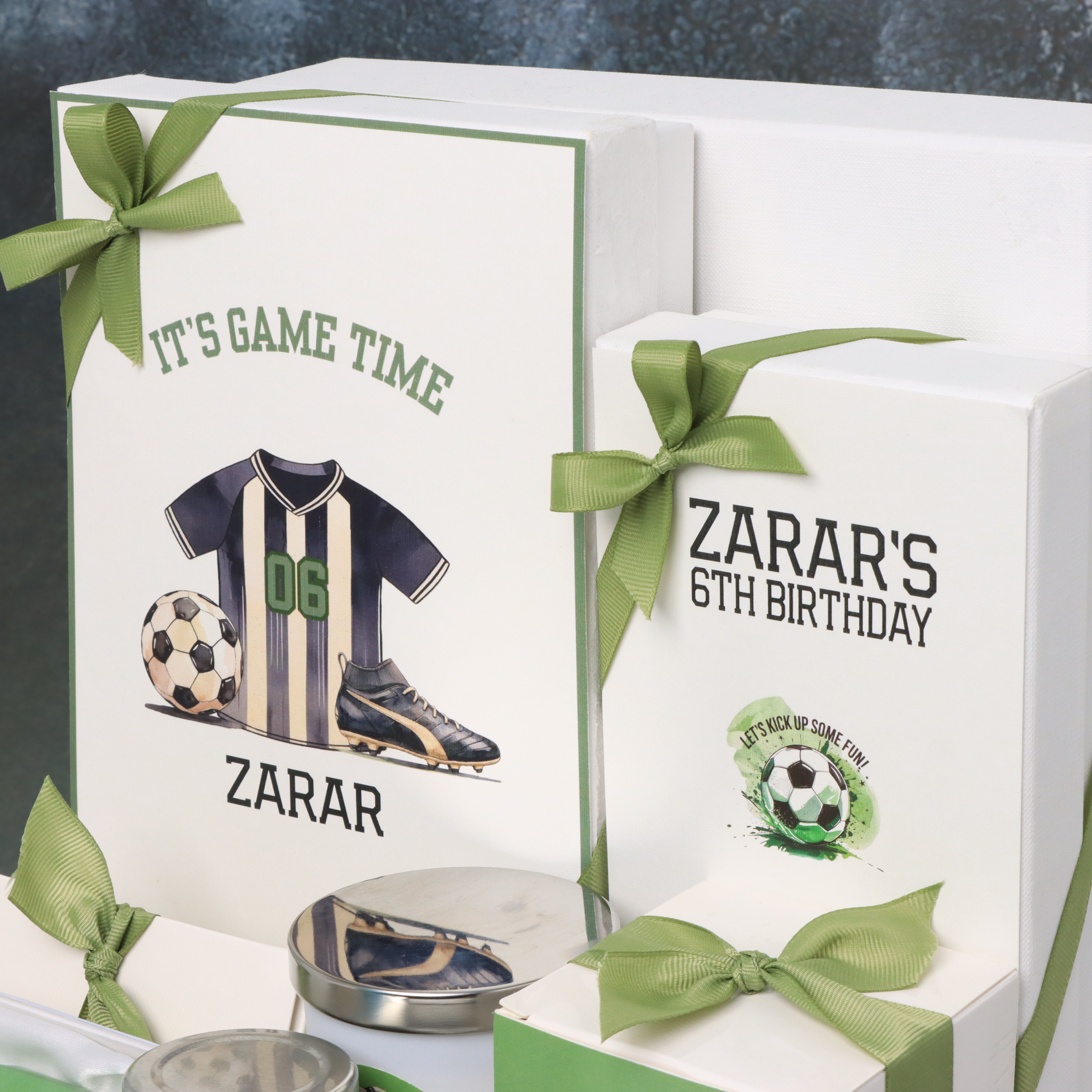 Baby boy soccer designed premium chocolate & sweets large hamper