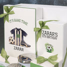 Baby boy soccer designed premium chocolate & sweets large hamper