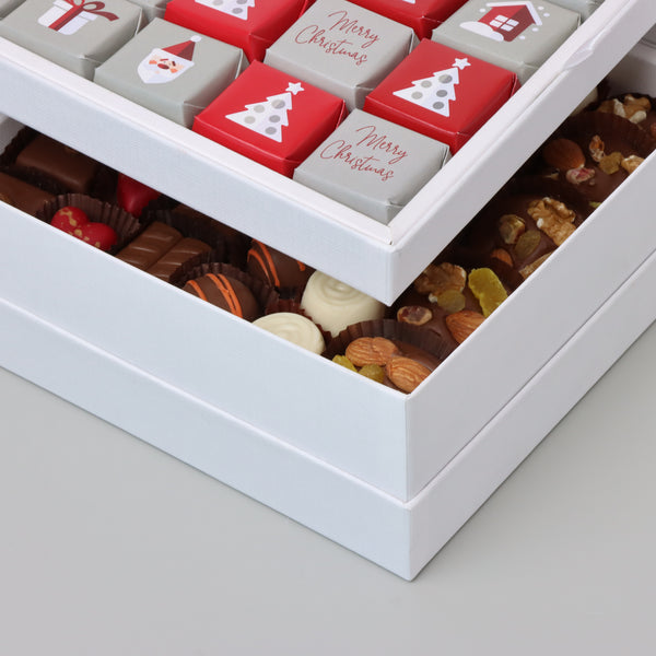 Christmas designed premium chocolate one layer hard box