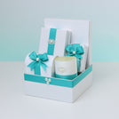 Filegree & pearl decorated chocolate & sweet medium hamper