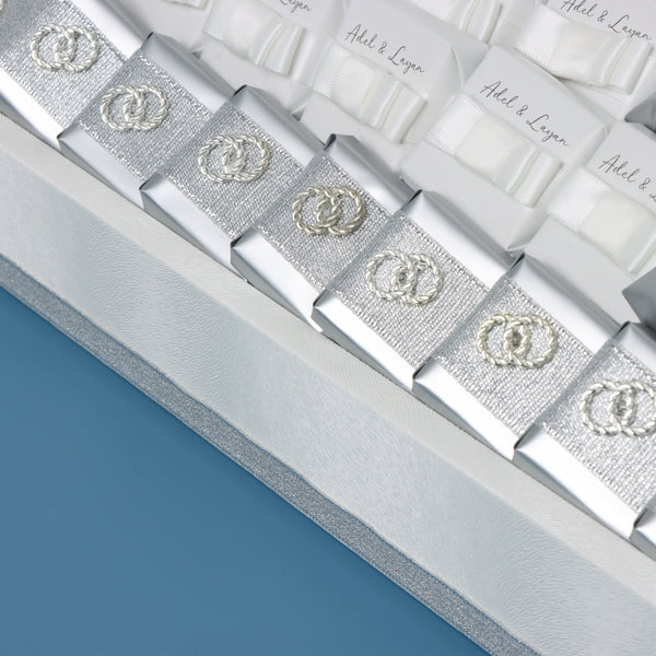 Bridal personalized & decorated chocolate medium leather tray