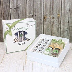 Baby boy soccer designed premium choc...