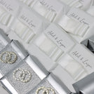 Bridal personalized & decorated chocolate medium leather tray