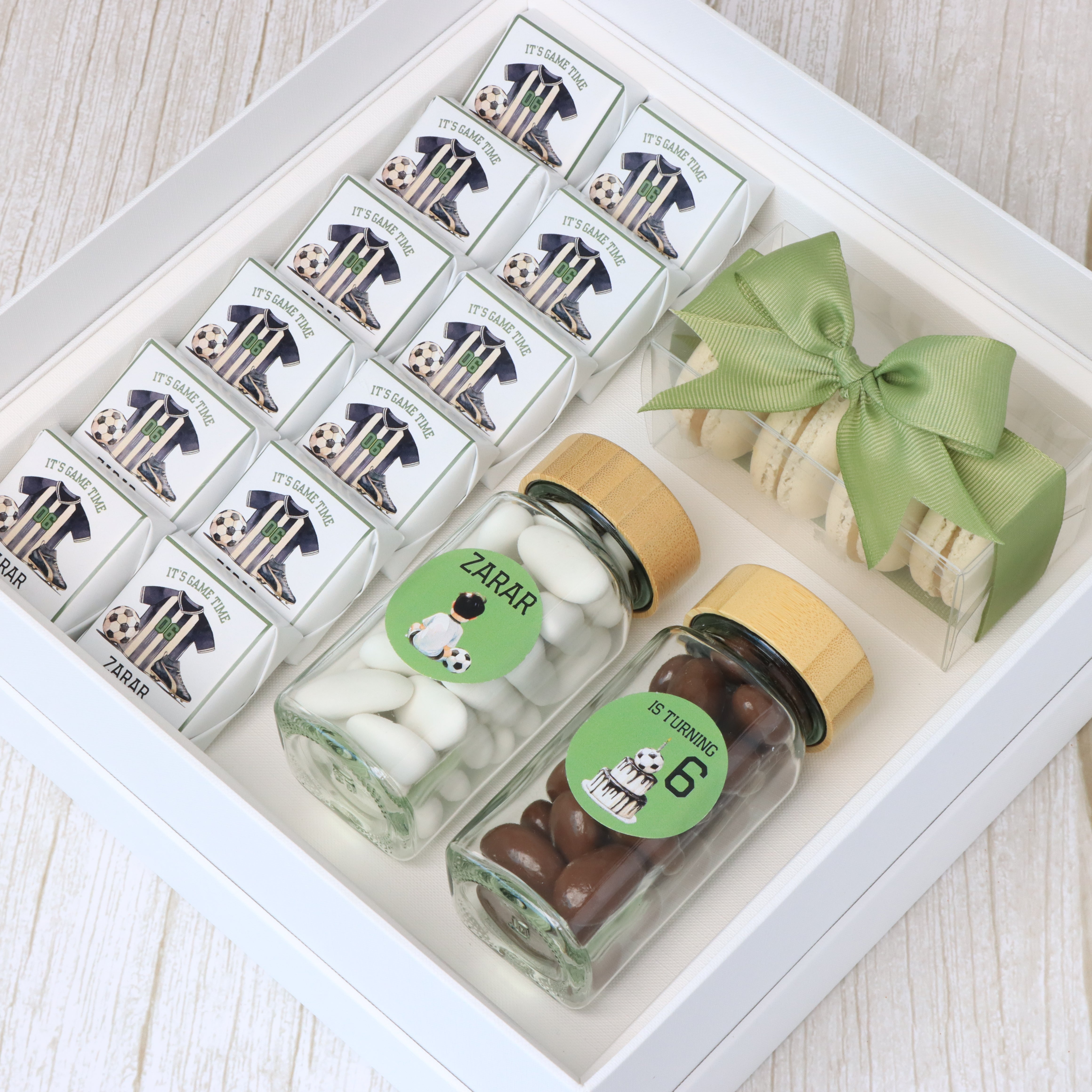 Baby boy soccer designed premium chocolate & sweets hard box