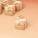 Set of 20 Bridal chocolate & almond dragees clear box