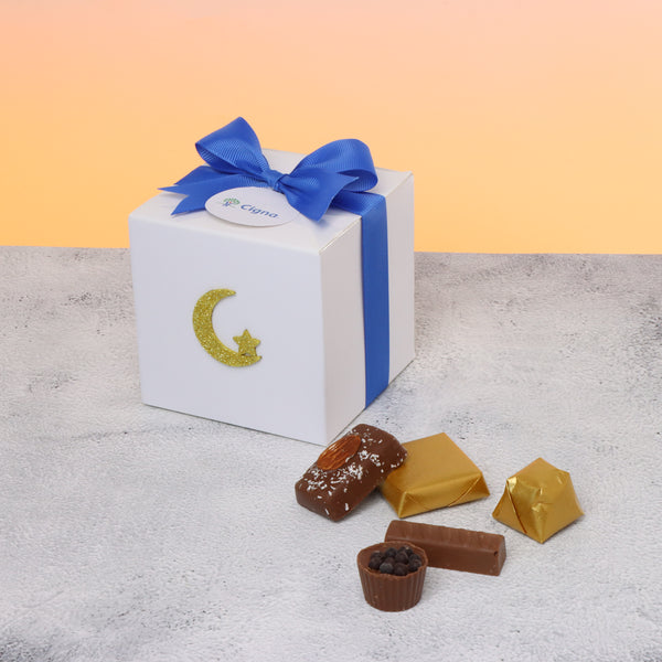 Set of 20 corporate customized ramadan eid designed chocolate & sweets soft cube box