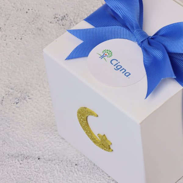 Set of 20 corporate customized ramadan eid designed chocolate & sweets soft cube box